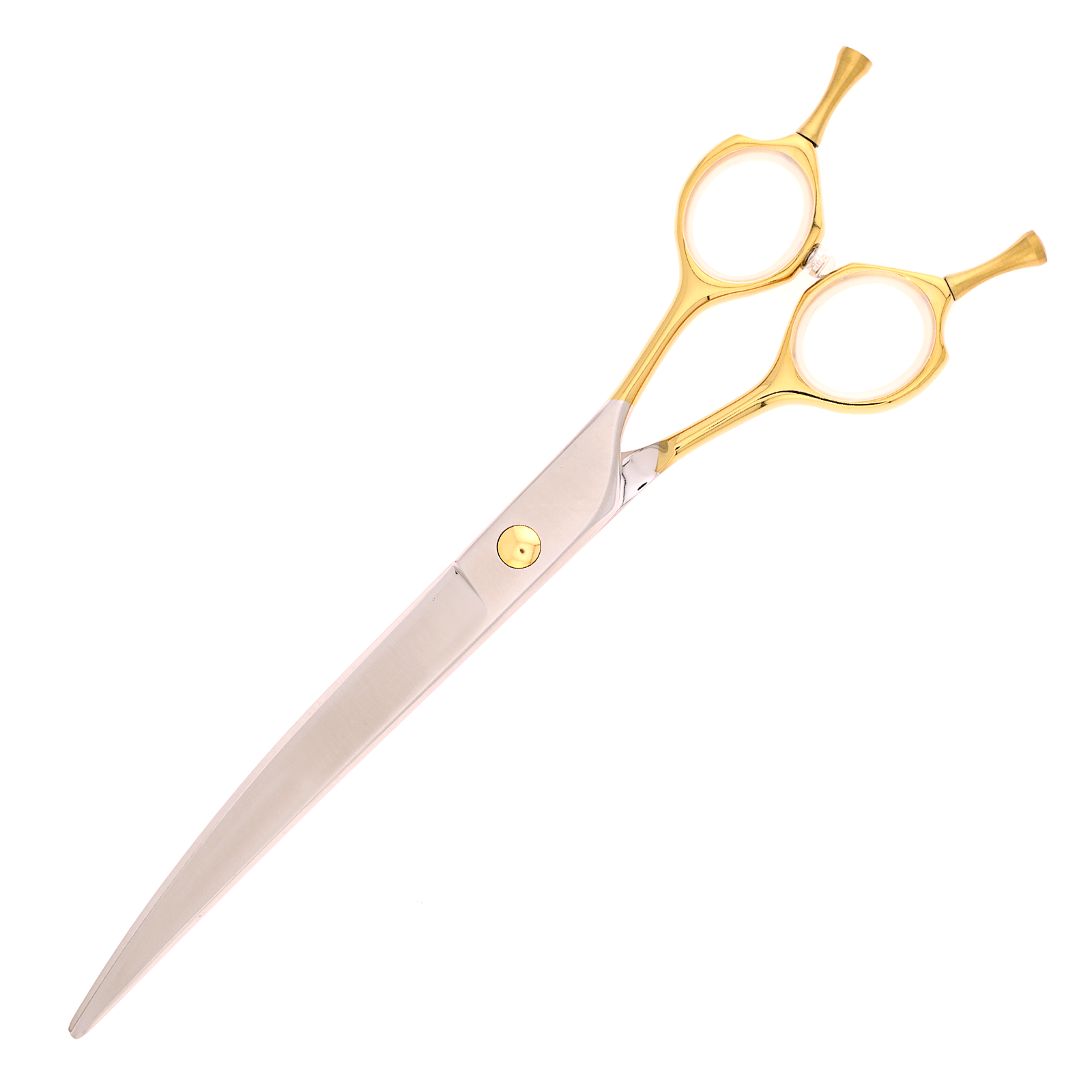 Titan Shears - Curved Golden Handle Ergonomic 440C Convex RH OFF 7.5" image 1